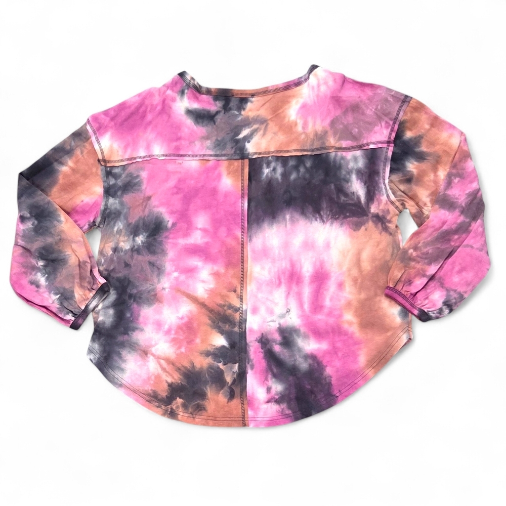 Umgee Pink Purple Black Brown Tie-Dye Long Sleeve Top Size XL NEW With Tags! - Picture 4 of 10